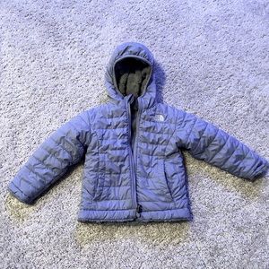 Reversible fleece north face jacket